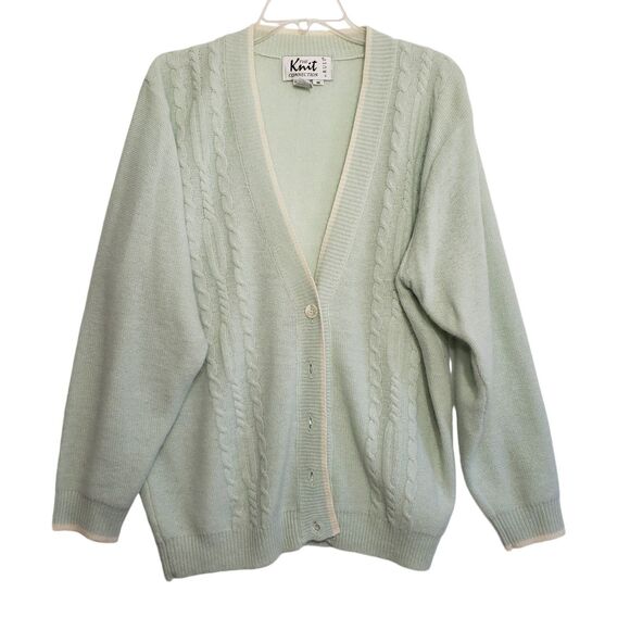 The Knit Connection Woman's Lambswool / Angora Button Front Cardigan, Size Med. - Picture 1 of 7